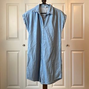 Old Navy Chambray Denim Shirt Dress sz M